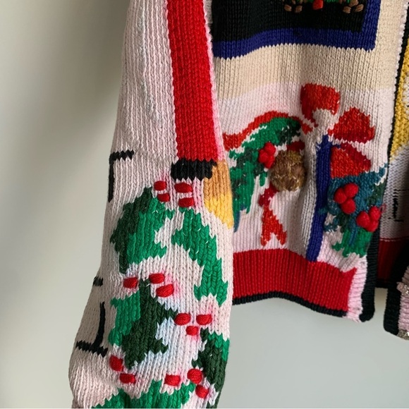 Berek Vintage Hand Knit Button Up Cardigan Chunky Sweater - Picture 5 of 5